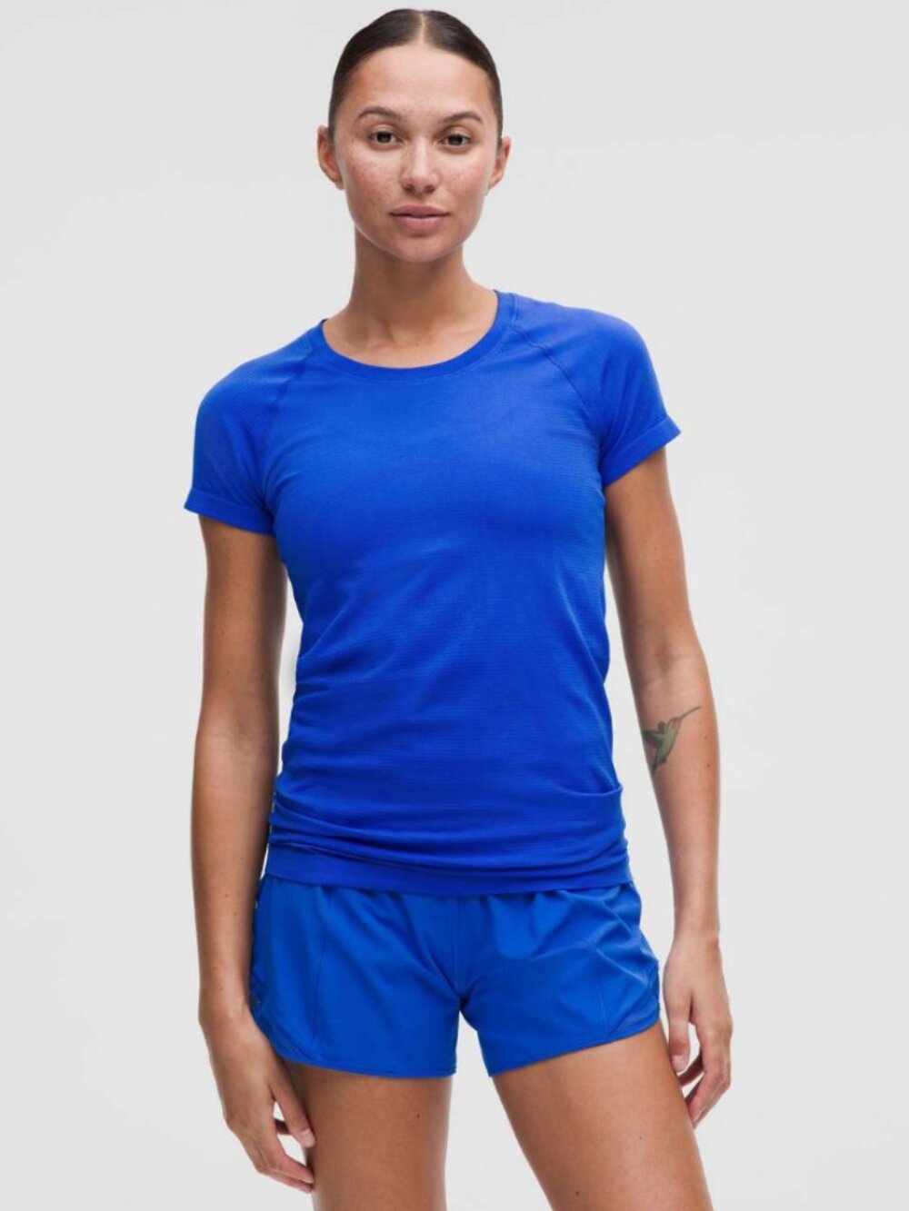 Lululemon Swiftly Tech Short-Sleeve Shirt 2.0 Hip Length in Cerulean Blue